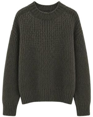 Roberto Collina Chunky-Knit Drop-Shoulder Sweater - Green