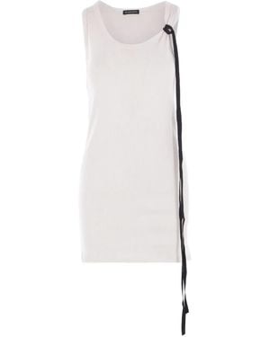 Ann Demeulemeester Top Seva A Coste - Bianco