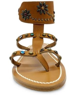 HTC X Kjacques Caravelle Studded Sandals - Natural