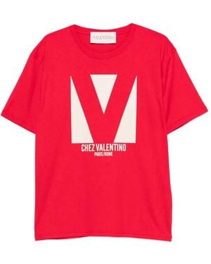 Valentino Garavani Chez Short-Sleeved T-Shirt - Pink