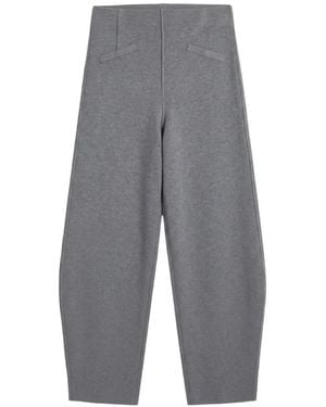Frankie Shop Pantalones Barrel De Talle Alto - Gris