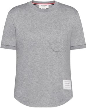Thom Browne Cotton T-Shirt - Grey