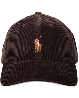 Ralph Lauren Corduroy Logo-Embroidered Cap - Brown