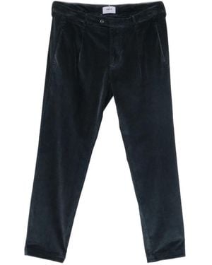 VELA SHOP Pleated Corduroy Trousers - Black