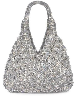 HIBOURAMA Borsa Tote Vannifique Con Decorazione - Grigio
