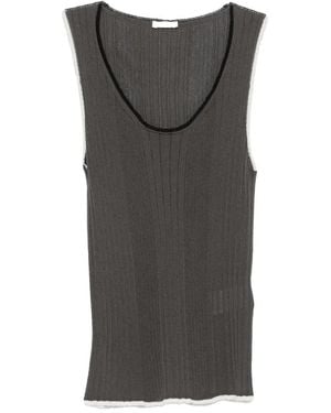 Roberto Collina Ribbed Top - Grey