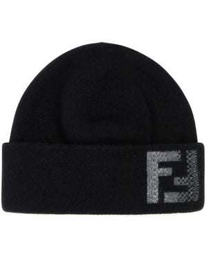 Fendi Bonnet À Motif Ff En Jacquard - Noir