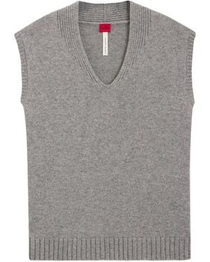 HUGO Vネック トップ - グレー