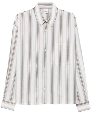 Won Hundred Maza Stripe-Print Shirt - White