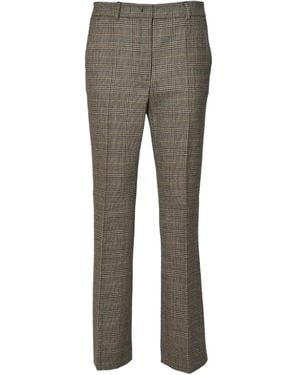 Weekend by Maxmara Wool Straight-Leg Pants - Gray