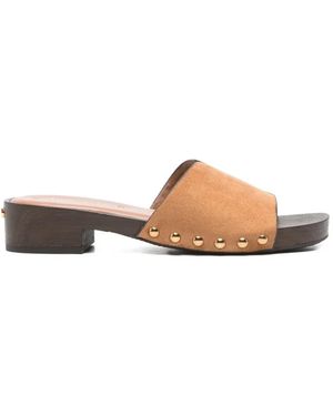 Tamaris Stud-Embellished Heeled Sandals - White