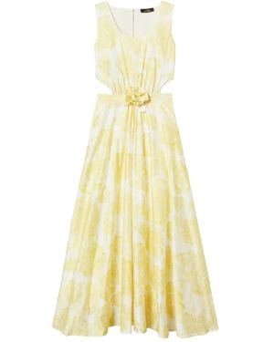 Twinset Floral-Print Maxi Dress - Yellow
