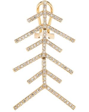 Kamushki 14Kt Wishbone Single Earring - White