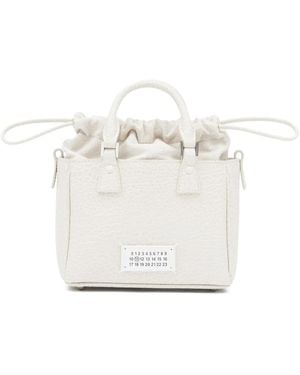 Maison Margiela 5Ac Horizontal Leather Tote Bag - White