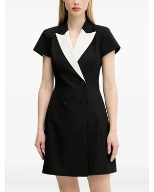 HUGO Double-Breasted Short-Sleeve Mini Dress - Black