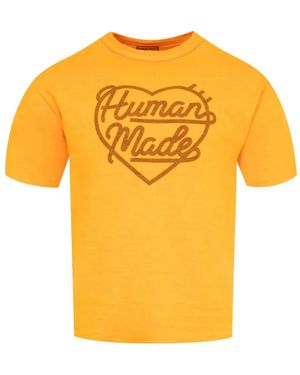 Human Made T-Shirt mit Logo-Print - Gelb