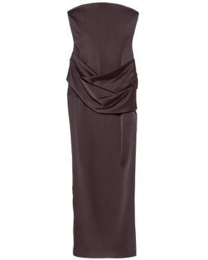 Alex Perry Robe Longue À Corset Drapé - Multicolor