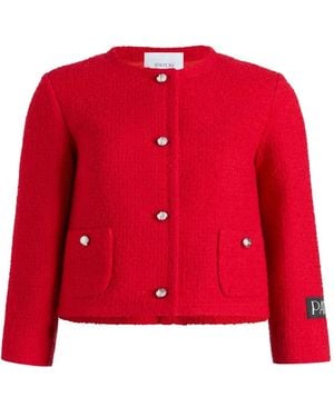 Patou No Collar Box Jacket - Red