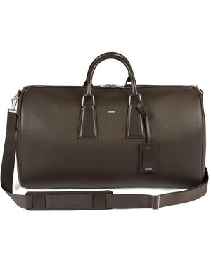 Sandro Textured Leather Weekend Bag - Black