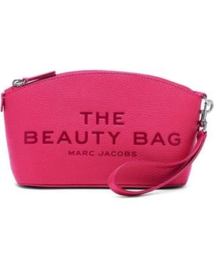 Marc Jacobs ロゴエンボス レザーコスメポーチ - ピンク