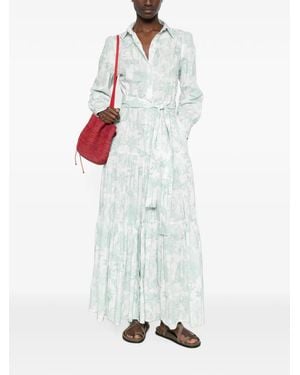 MC2 Saint Barth Jensen Belted Maxi Dress - White