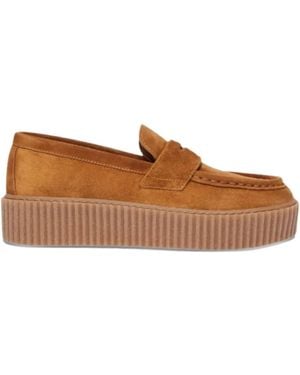 Weekend by Maxmara Penny Suede Loafers - Brown