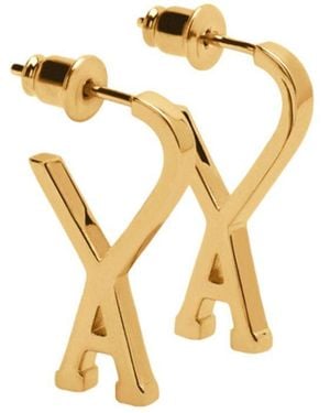 Ami Paris Small Ami De Coeur Hoop Earrings - Metallic