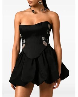 Nafsika Skourti Selma Crystal-Embellished Corset - Black