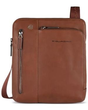 Piquadro Zip Pocket Crossbody Bag - Brown