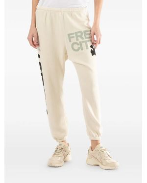 Freecity Graphic-Print Joggers - Natural