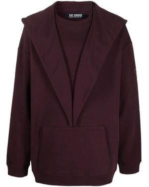 Raf Simons Sudadera Deconstruida Con Capucha - Morado