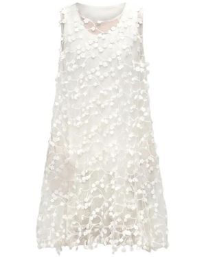EPINGLER Embroidered Jacquard Mini Dress - White