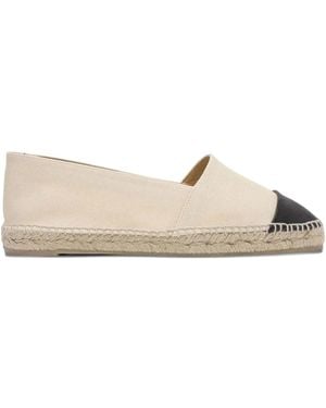Castañer Leather-Cap Flat Espadrilles - Natural