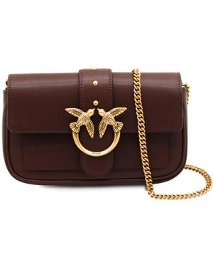 Pinko Love One Pocket C Chain Shoulder Bag - Brown