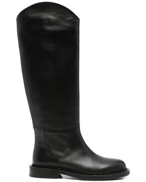 ADRIANNA FERETTI Curved-Edge Boots - Black