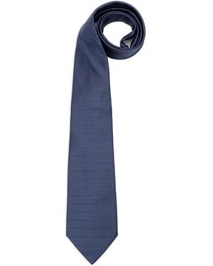 Elios Milano Constellation-Detail Silk Tie - Blue