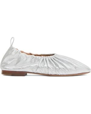 Mansur Gavriel Ruched Ballerina Flats - White