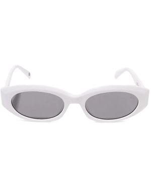A Bathing Ape Lunettes De Soleil À Monture Ovale - Blanc