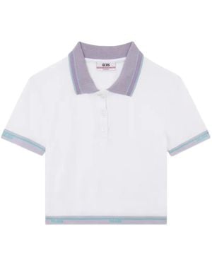 Gcds Logo-Trim Polo Top - White