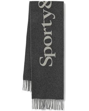 Sporty & Rich Bufanda Con Flecos - Gris
