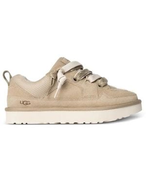 UGG Logo-Debossed Panelled Sneakers - Natural