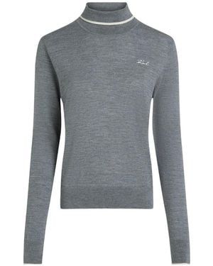 KARL LAGERFELD Pullover Mit Rollkragen - Blau