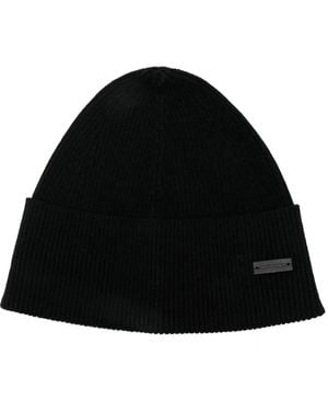 Saint Laurent Black Cashmere Geanie Hat - Negro