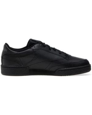 Reebok Perforated Leather Sneakers - Black