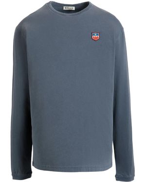 Bally ロゴパッチ ロングtシャツ - ブルー