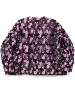 Comme des Garçons Floral Detail Puffer Jacket - Purple