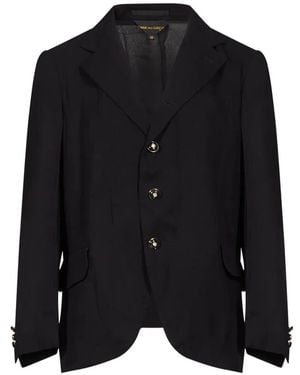 Comme des Garçons Tone Buttoned Blazer - Black