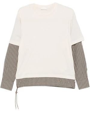 Moncler Gingham Layered T-Shirt - White