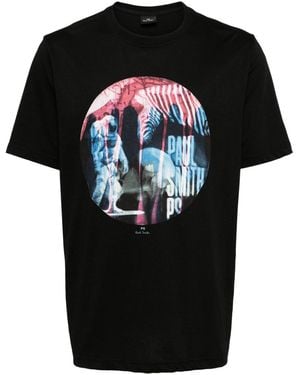 Paul Smith T-Shirt Mit Grafischem Print - Schwarz