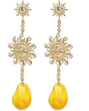 Guess Sun-Face Earrings - White